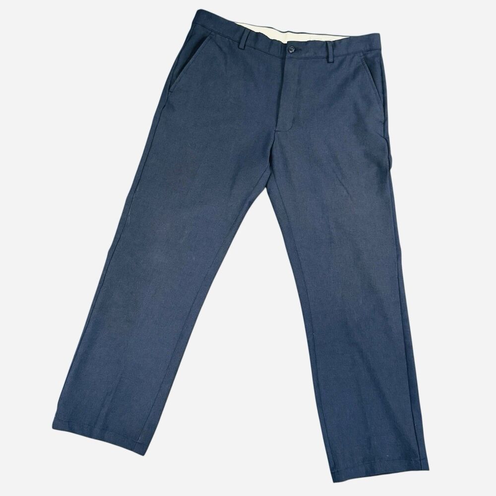 Greg Norman Men’s 34x30 Navy Blue Stretch Golf Dress Pants Performance Slacks